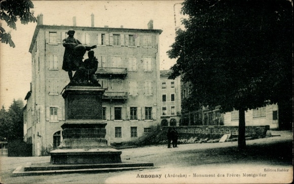 Ak Annonay Ardeche, Monument des Freres Montgolfier