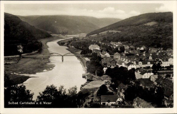 Postcard Bad Karlshafen on the Upper Weser Hesse, general view