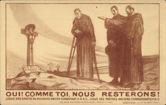 Artist Postcard League for the Rights of Religious Veterans DRAC