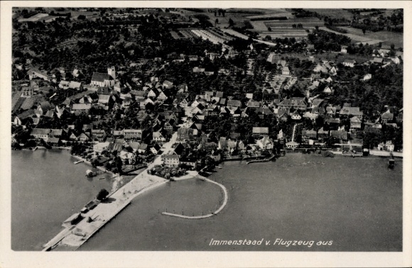 Ak Immenstaad am Bodensee, Fliegeraufnahme