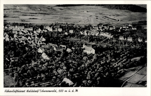 Postcard Walddorf Altensteig in the Black Forest Württemberg, aerial photograph
