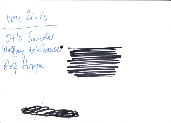 Photo actors Otto Sander and Rolf Hoppe, director Wolfgang Kohlhaase, autograph