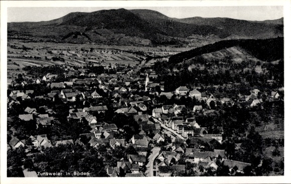 Postcard Zunsweier Offenburg in Baden Black Forest, aerial photograph