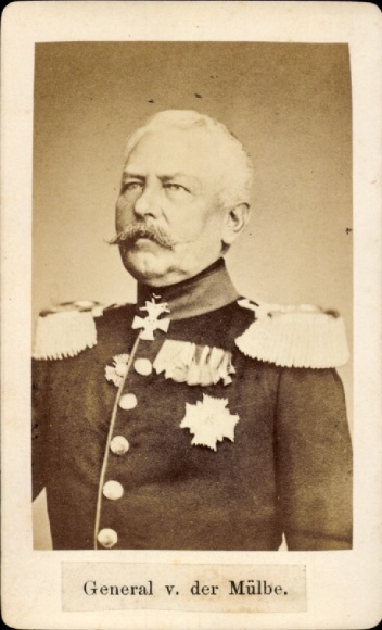 CdV General von der Mülbe, portrait in uniform