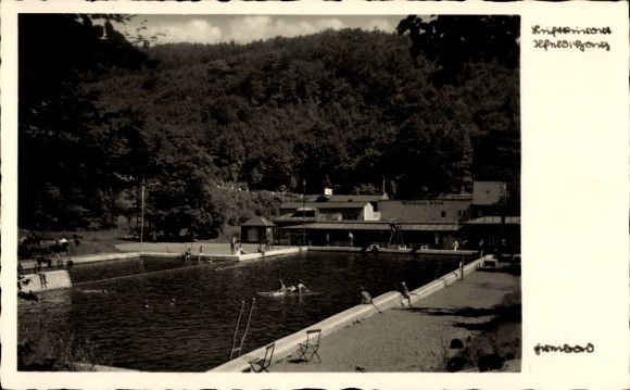Ak Ilfeld am Harz Thüringen, Freibad