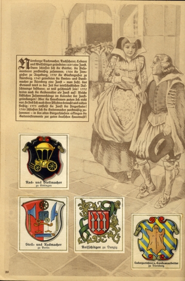 German guild coat of arms The aristocratic symbols of German work Collection picture album Aurelia cigarette factory, D
