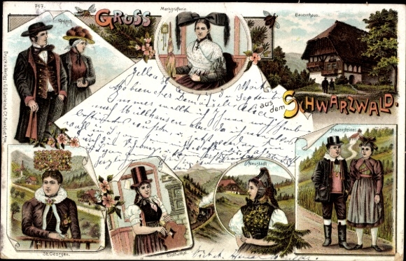 Litho Schwarzwald, Markgräflerin, Hauensteiner, Neustadt, Glotterthal, Gutach