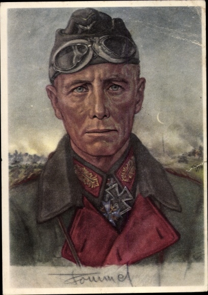 Artist PC Willrich, Wolfgang, Major General Rommel, Knight&#39;s Cross recipient, Panzer Division, VDA 1 9 2