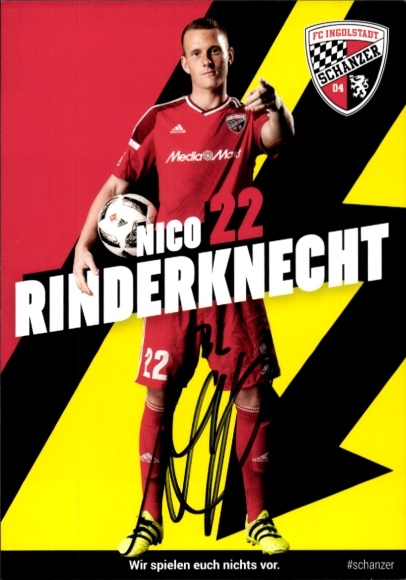 Autogrammkarte Fußballer Nico Rinderknecht, FC Ingolstadt, Autogramm