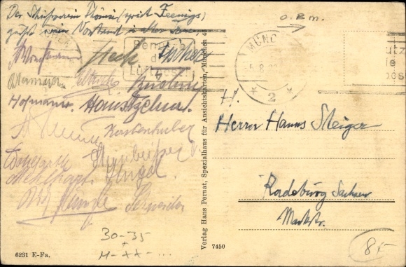 Postcard Neufreimann Munich, garrison shooting range, shooting house, stand systems