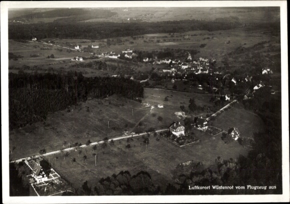 Postcard Wüstenrot in Württemberg, aerial photograph