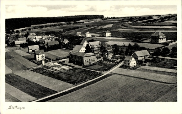 Postcard Möttlingen Bad Liebenzell in the Black Forest, aerial photograph, overall view