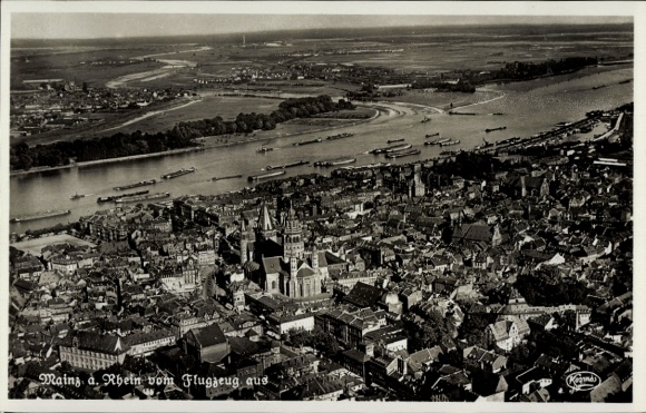Mainz am Rhein, aerial photograph