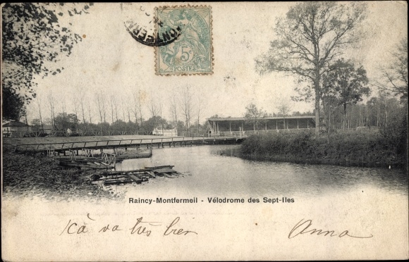 Ak Raincy Montfermeil Seine-Saint-Denis, Velodrome des Sept Iles