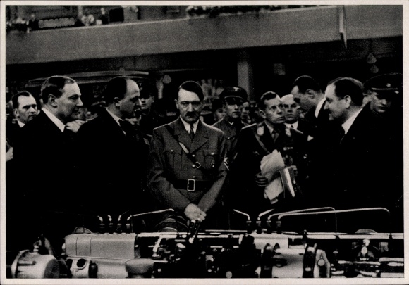 Sammelbild Adolf Hitler, Autoausstellung 1935 Berlin, Sammelwerk Nr. 15 Bild 86