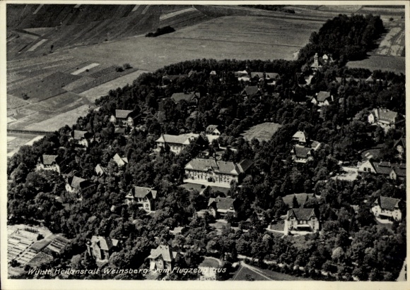 KP Weinsberg w powiecie Heilbronn, zdjęcie lotnicze sanatorium Witt, zdjęcie otoczenia