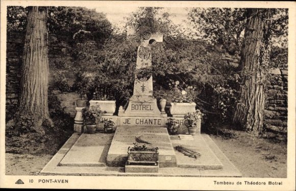CPA Pont Aven Finistère, Tombeau de Théodore Botrel