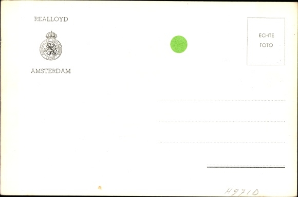 Ansichtkaart Koninklijke Hollandse Lloyd, MS Gaasterland, vrachtschip