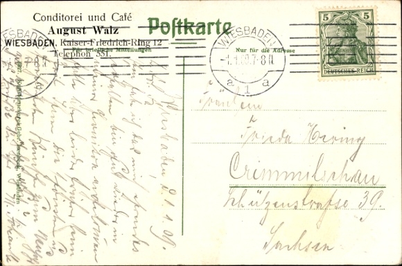 Postcard Wiesbaden in Hesse, interior view of the Kochbrunnenhalle