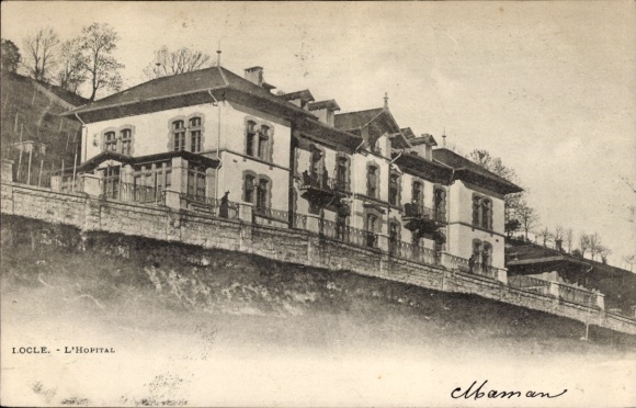 Ak Le Locle Kt Neuenburg, Krankenhaus