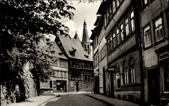 Ak Nordhausen am Harz, Barfüßerstraße, Franz Steinmüller Weinhandlung