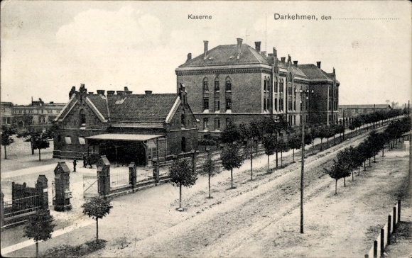 Postcard Osjorsk Darkehmen East Prussia, barracks