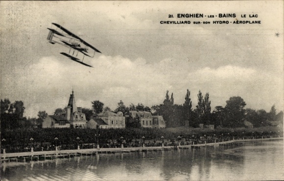 KP Enghien les Bains Val d'Oise, wodnosamolot na podejściu