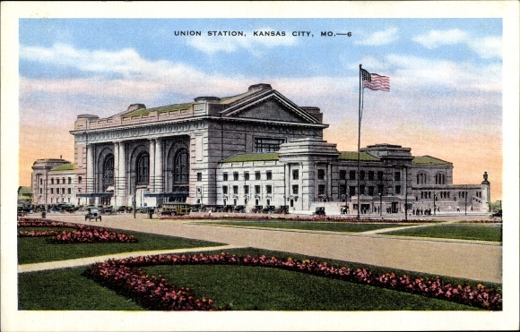Briefkaart Kansas City Missouri de VS, Union Station