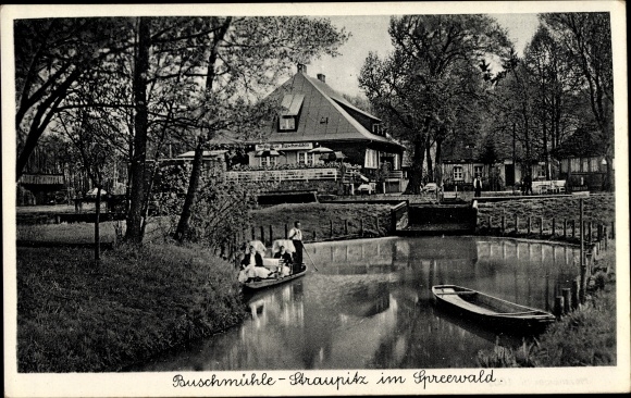 PC Straupitz in the Dahme Spreewald district, Kahn, Inn Buschmühle