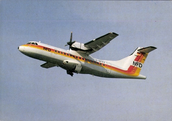 Postcard passenger aircraft ATR 42, NFD