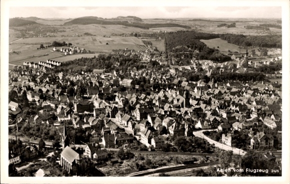 Postcard Aalen in the Ostalbkreis Württemberg, aerial photograph