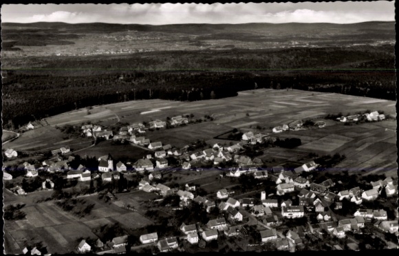 Postcard Dobel in the Black Forest, aerial photograph