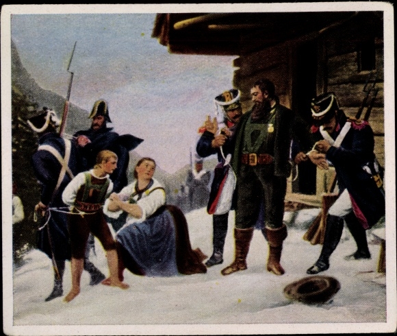 Collection picture pictures of German history No. 124, capture of Andreas Hofer, Reemtsma 1935