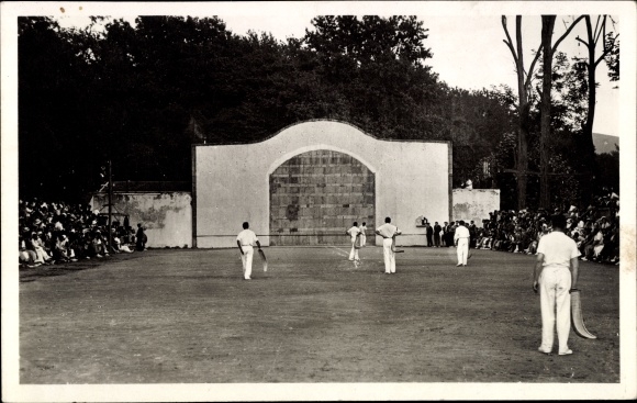 Postcard Cambo les Bains Pyrenees Atlantiques, Fronton and part of Pelota