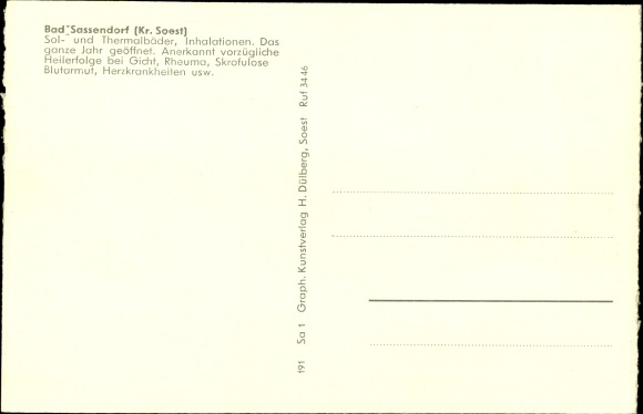Postcard Bad Sassendorf in Westphalia, Kurhaus, Gradierwerk, Kurpark, Brunnenhaus
