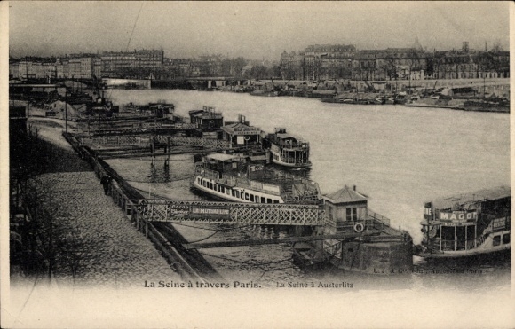 Ansichtkaart Parijs XIII, de Seine bij Austerlitz