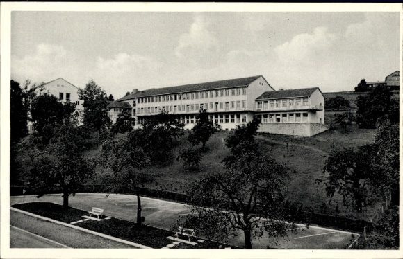 Postcard Biberach an der Riß in Upper Swabia, District Hospital