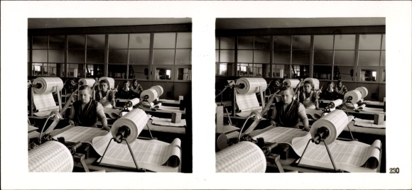 Stereo room image photo &quot;The NS model companies 1937-38&quot; No. 230 factory techn. Dimension paper Gruner &amp; Sohn