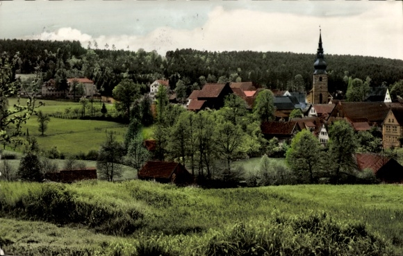 Postcard Hutschdorf Thurnau in Upper Franconia, general view