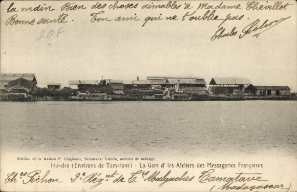 Ak Madagaskar Madagascar, Invondro, Gare & Ateliers de Messageries Francaises