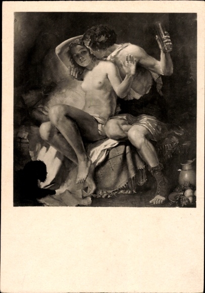 Artist Postcard Truppe, Karl, Bacchus and Ariadne, HDK, Photo Hoffmann