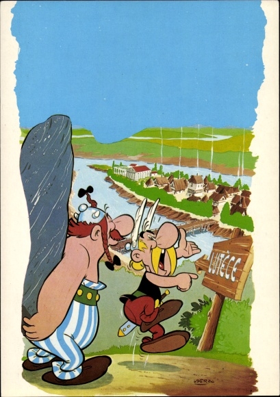 Artist PC Uderzo, Asterix and Obelix, Hinkelstein, Lutece, Paris