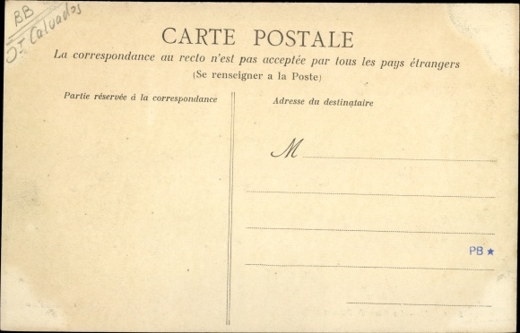 Postcard Caen Calvados, West station