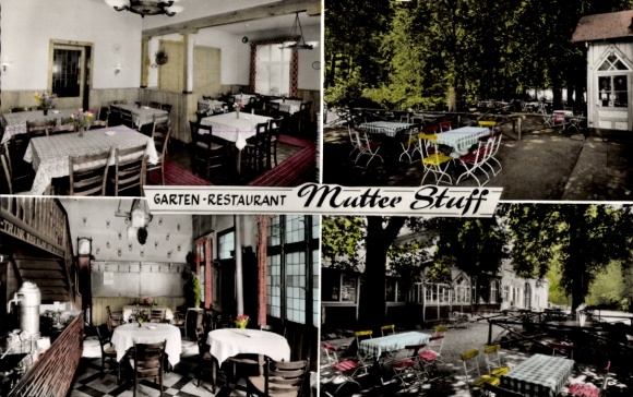 Postcard Ehringhausen Werne in Westphalia, garden restaurant Mutter Stuff