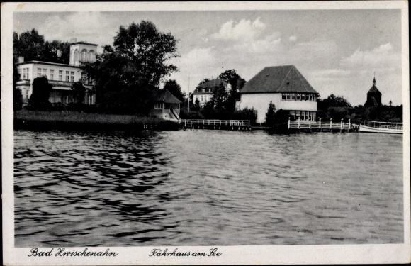 Postcard Bad Zwischenahn in Oldenburg, ferry house on the lake