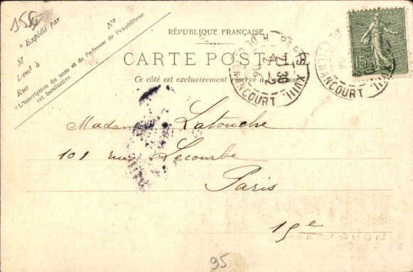 Postcard Montmorency Val d'Oise, train station