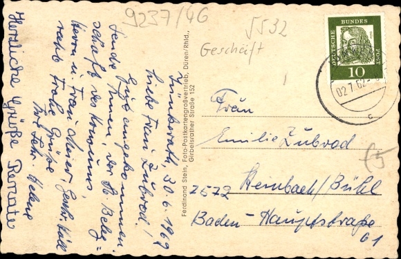 Postcard Jünkerath in the Eifel, partial view, street section, shops