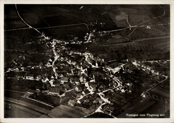Ak Essingen in Württemberg, Fliegeraufnahme