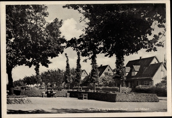 Postcard Hamburg Nord Langenhorn, Im Häben, houses with gardens
