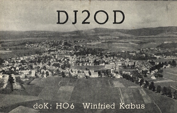 QSL Ak DJ2OD, doK: HO6 Winfried Kabus
